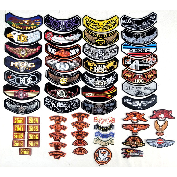 Vintage Harley-Davidson HOG Patch Lot 1996 - 2025 Biketoberfest Daytona 60+ - Picture 1 of 7
